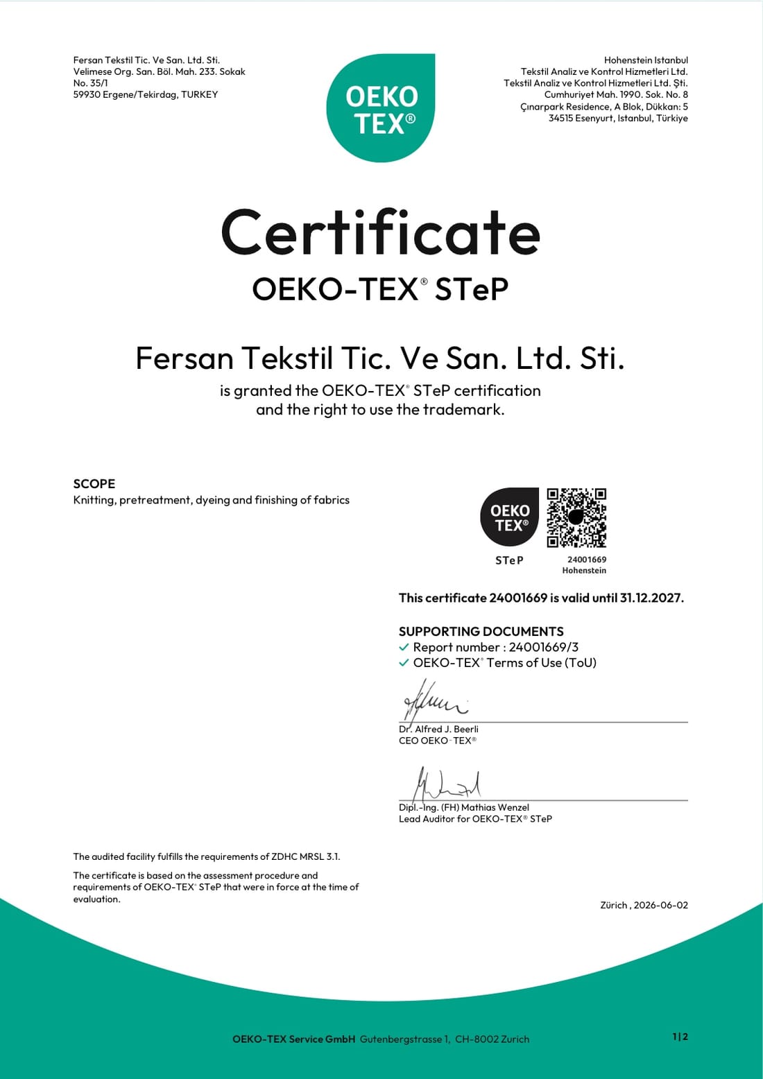 Sürdürülebilir Tekstil Üretimi — STeP